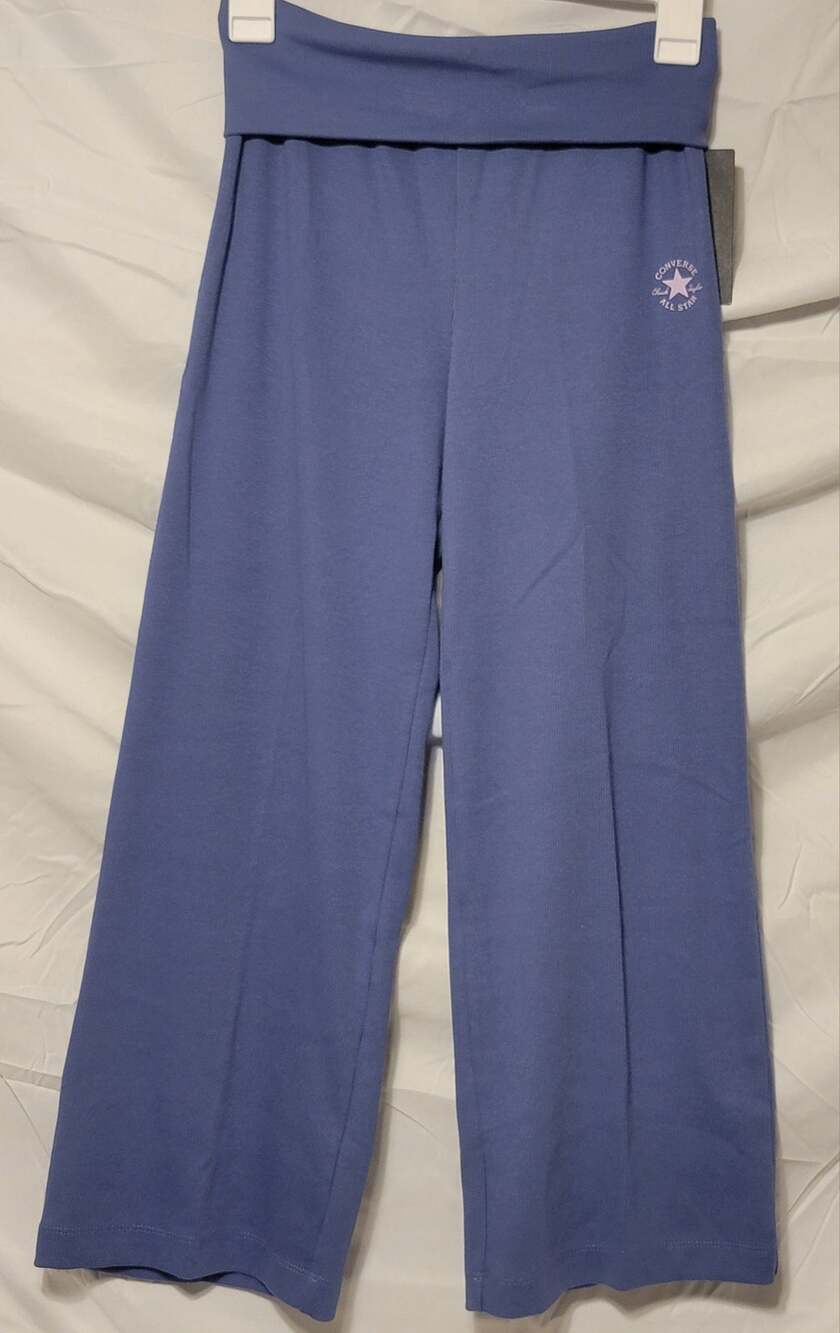 Converse Girls High Rise Blue Yoga Pant Sz S